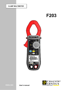 F203 CLAMP MULTIMETER  User’s manual