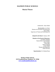 MADISON PUBLIC SCHOOLS  Musical Theater