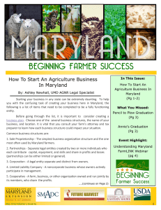 BEGINNING FARMER SUCCESS How To Start An Agriculture Business In Maryland