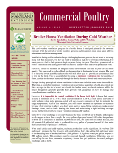 Commercial Poultry Broiler House Ventilation During Cold Weather