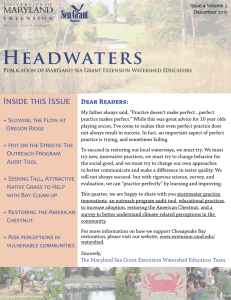 Headwaters Inside this Issue  Dear Readers: