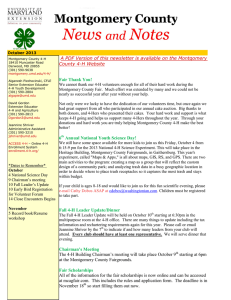 A PDF Version of this newsletter is available on the... County 4-H Website Fair Thank You!