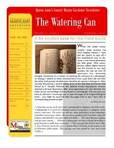 The Watering Can W Queen Anne’s County Master Gardener Newsletter Love