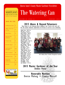 The Watering Can 2015 Above &amp; Beyond Volunteers