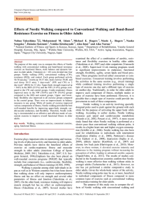 Effects of Nordic Walking compared to Conventional Walking and Band-Based