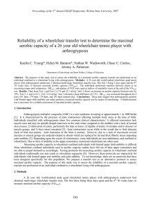 Reliability of a wheelchair transfer test to determine the maximal