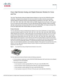 Cisco High-Density Analog and Digital Extension Module for Voice and Fax