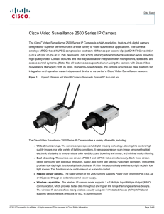 Cisco Video Surveillance 2500 Series IP Camera