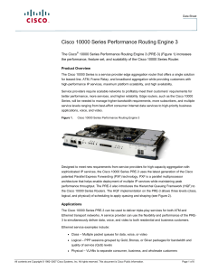 Cisco 10000 Series Performance Routing Engine 3