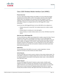 Cisco 3205 Wireless Mobile Interface Card (WMIC) Product Overview