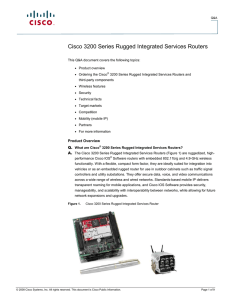 Cisco 3200 Series Rugged Integrated Services Routers