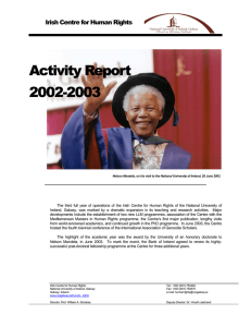 Activity Report 2002-2003  Irish Centre for Human Rights