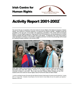 Activity Report 2001-2002  Irish Centre for Human Rights