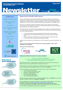 In this issue: Medical Device FDA QSR &amp; QSIT Seminar