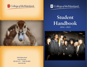 Student Handbook 2014 – 2015 1200 Amburn Road