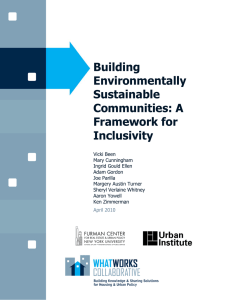 Building Environmentally Sustainable Communities: A