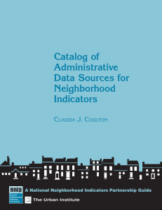 Catalog of Administrative Data Sources for Neighborhood