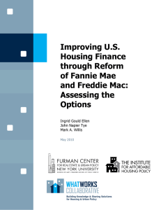 Improving U.S. Housing Finance through Reform of Fannie Mae