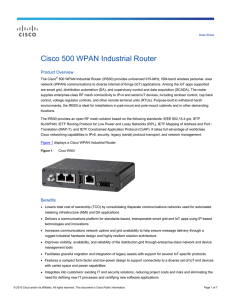 Cisco 500 WPAN Industrial Router Product Overview