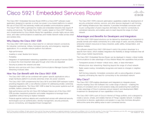 Cisco 5921 Embedded Services Router At-A-Glance