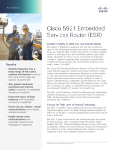 Cisco 5921 Embedded Services Router (ESR) At-a-Glance