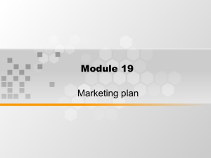 Module 19 Marketing plan