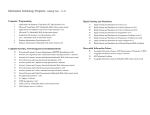 Information Technology Programs Computer  Programming Digital Gaming and Simulation