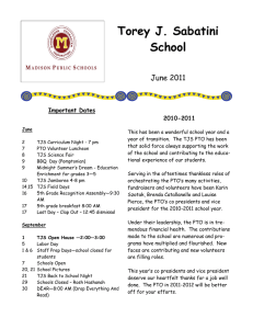 Torey J. Sabatini School June 2011 Important Dates
