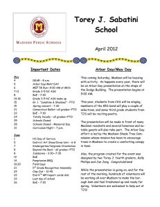 Torey J. Sabatini School April 2012 Important Dates
