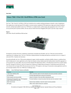 Cisco 7304 1-Port OC-12c/STM-4c ATM Line Card