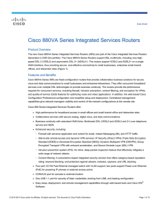 Cisco 880VA Series Integrated Services Routers Product Overview