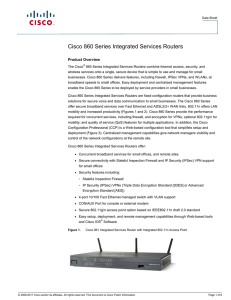 Cisco 860 Series Integrated Services Routers Product Overview