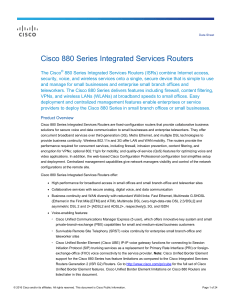 Cisco 880 Series Integrated Services Routers