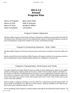 2012­13 Annual Program Plan