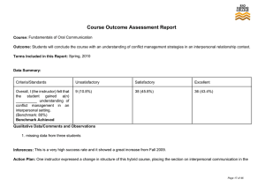 Course Outcome Assessment Report