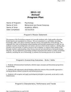 2011-12 Annual Program Plan