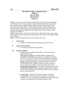AS 2009-2010  Rio Hondo College Academic Senate