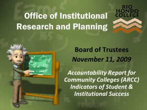 Office of Institutional  Board of Trustees November 11, 2009