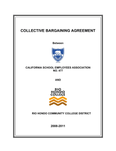 COLLECTIVE BARGAINING AGREEMENT  2008-2011 Between