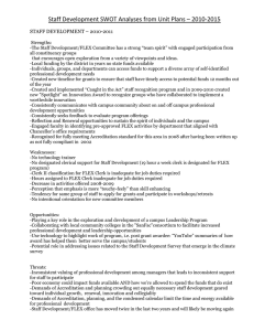 Staff Development SWOT Analyses from Unit Plans – 2010-2015