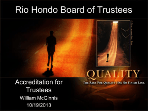 Rio Hondo Board of Trustees Accreditation for Trustees William McGinnis