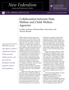 New Federalism Collaboration between State Welfare and Child Welfare Agencies