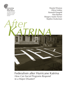 K After ATRINA Federalism after Hurricane Katrina