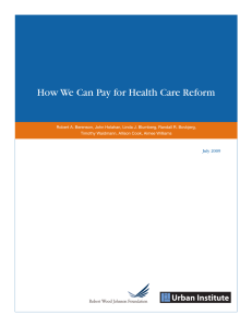 How We Can Pay for Health Care Reform