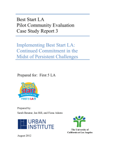 Best Start LA Pilot Community Evaluation Case Study Report 3