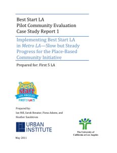 Best Start LA Pilot Community Evaluation Case Study Report 1