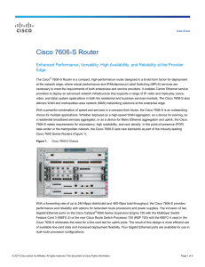 Cisco 7606-S Router Edge.