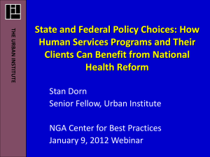 State and Federal Policy Choices: How Human Services Programs and Their