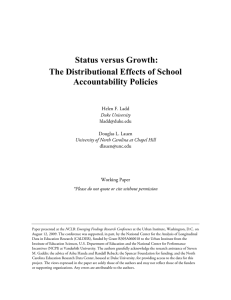 Status versus Growth: The Distributional Effects of School Accountability Policies