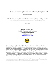 The Role of Community Supervision in Addressing Reentry From Jails